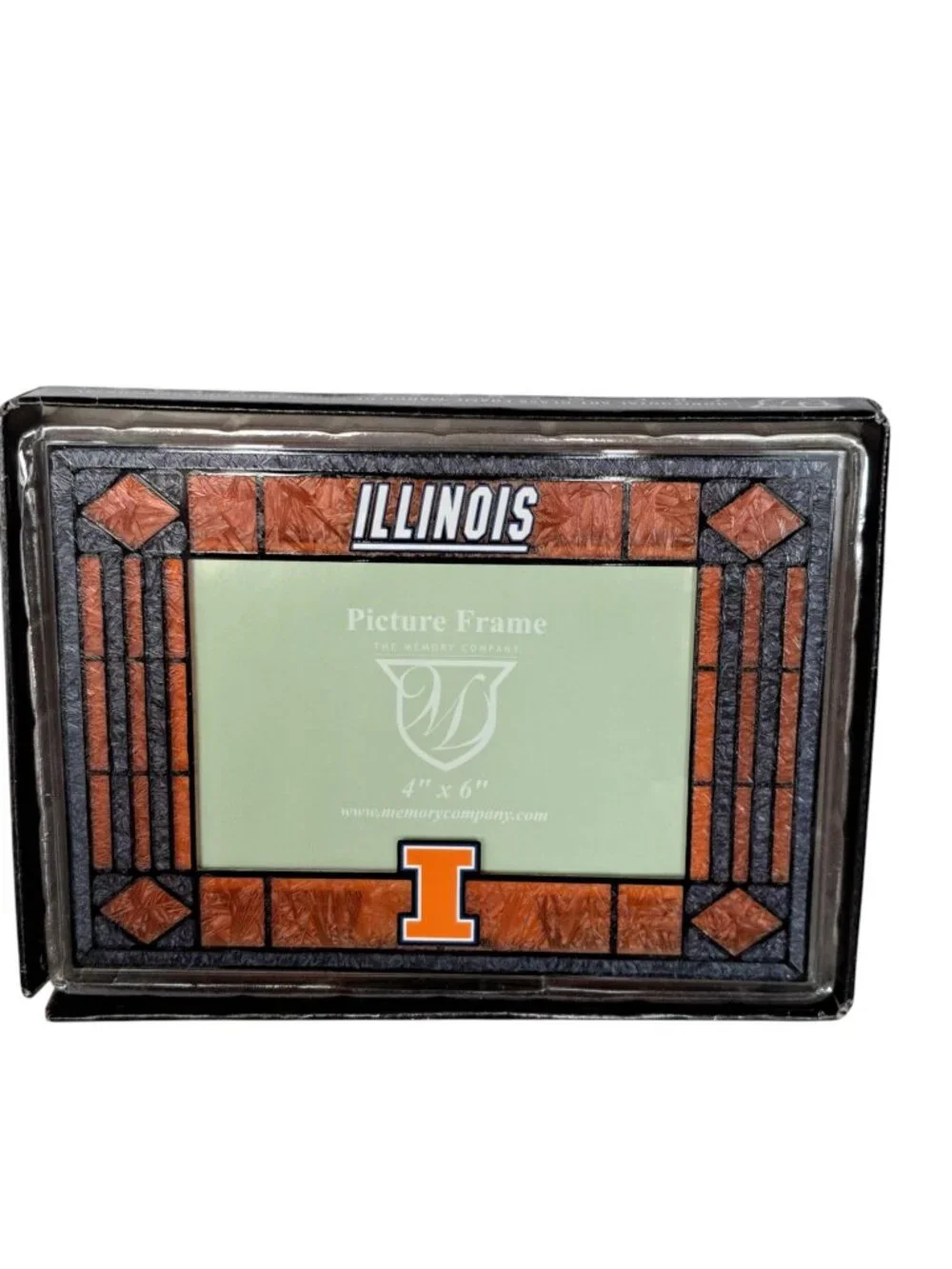 Illinois Fighting 4x6 Stained Glass Picture Frame The Memory Company College